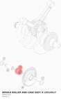 Diagram preview: NEEDLE ROLLER AND CAGE ASSY. K 15X19X17 (0405151917)
