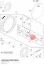Diagram preview: SPACING TUBE REAR (A4051001110)