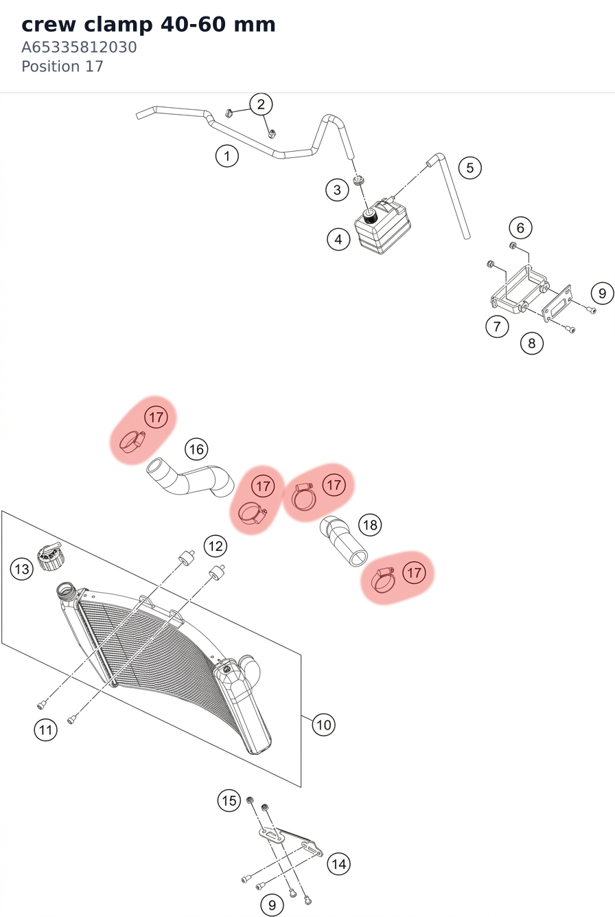 Diagram preview: crew clamp 40-60 mm (A65335812030)