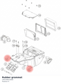 Diagram preview: Rubber grommet (C90706014000)