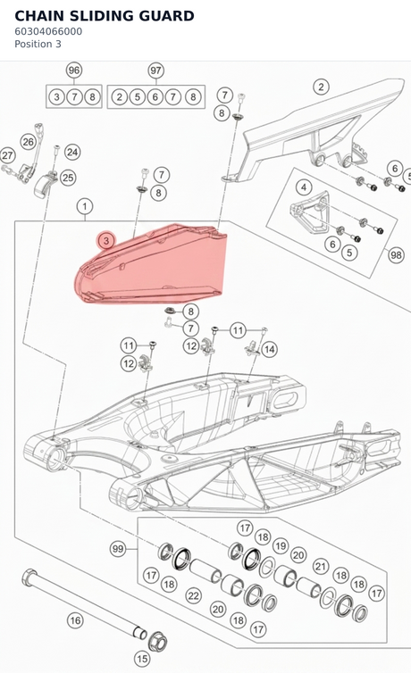 Diagram preview: CHAIN SLIDING GUARD (60304066000)