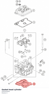 Diagram preview: Gasket head cylinder (93630036000)