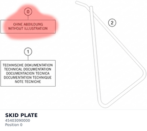 Diagram preview: SKID PLATE (45403090000)