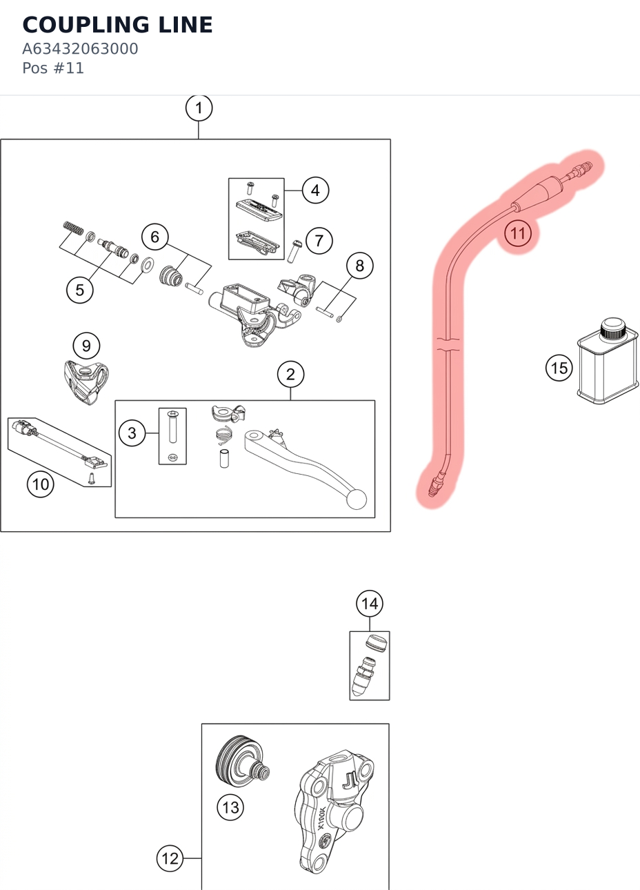 Diagram preview: COUPLING LINE (A63432063000)