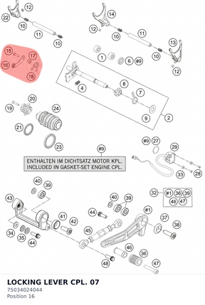 Diagram preview: LOCKING LEVER CPL.          07 (75034024044)