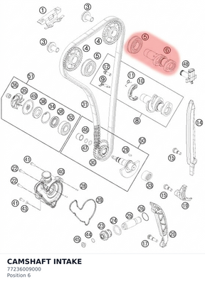 Diagram preview: CAMSHAFT INTAKE (77236009000)