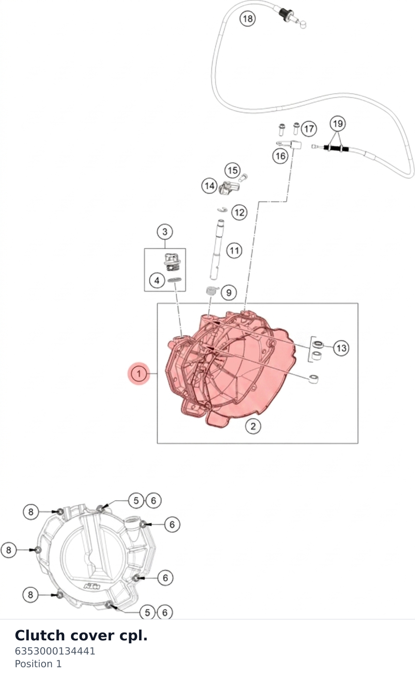 Diagram preview: Clutch cover cpl. (6353000134441)