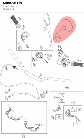 Diagram preview: MIRROR L/S (C58412040100)