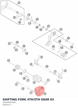 Diagram preview: SHIFTING FORK 4TH/5TH GEAR  03 (54834001000)