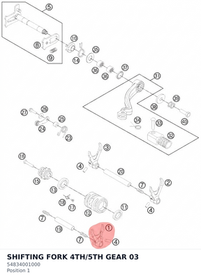 Diagram preview: SHIFTING FORK 4TH/5TH GEAR  03 (54834001000)