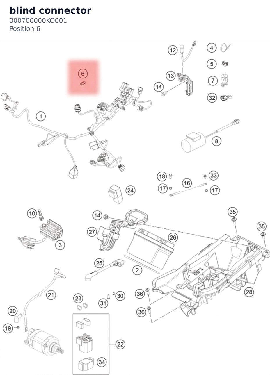 Diagram preview: blind connector (000700000KO001)