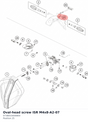 Diagram preview: Oval-head screw ISR M4x8-A2-07 (0738010400800)