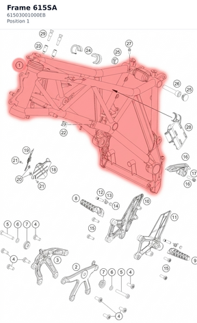 Diagram preview: Frame 615SA (61503001000EB)