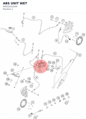 Diagram preview: ABS UNIT WET (94542031044)
