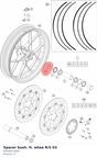 Diagram preview: Spacer bush. fr. whee R/S  03 (60009013000)
