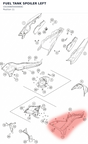 Diagram preview: FUEL TANK SPOILER LEFT (C61008050000EBC)