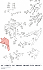 Diagram preview: RC125MY24 OUT FAIRING EB ORG GLOS RH+DCL (94508042033EBC)