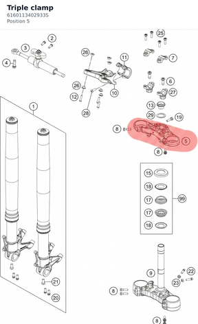 Diagram preview: Triple clamp (6160113402933S)