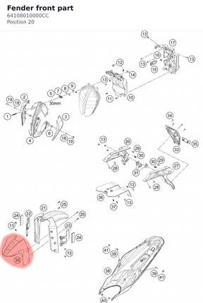 Diagram preview: Fender front part (64108010000CC)