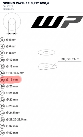Diagram preview: SPRING WASHER 8,2X16X0,6 (50180177)