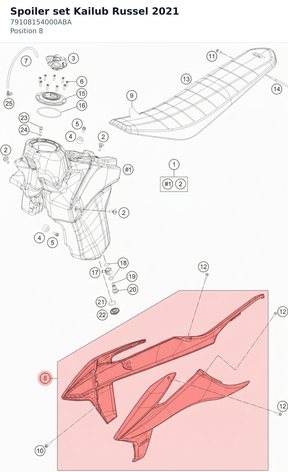 Diagram preview: Spoiler set Kailub Russel 2021 (79108154000ABA)