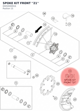 Diagram preview: SPOKE KIT FRONT ''21'' (00050000916)