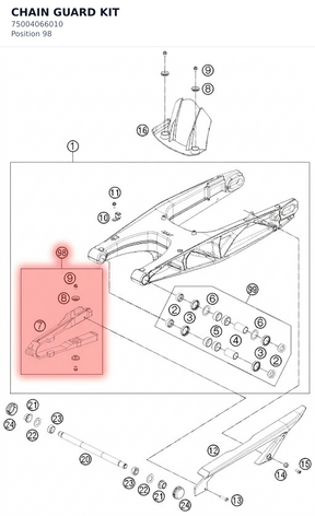 Diagram preview: CHAIN GUARD KIT (75004066010)