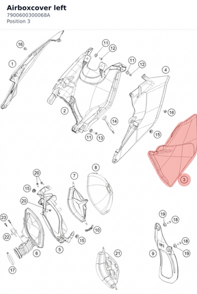 Diagram preview: Airboxcover left (7900600300068A)