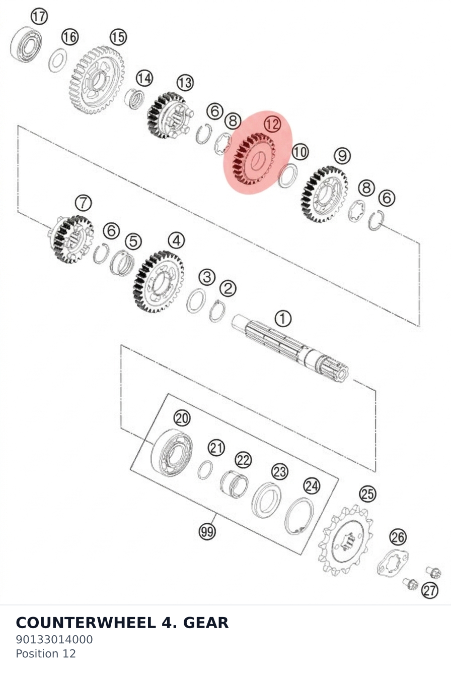 Diagram preview: COUNTERWHEEL 4. GEAR (90133014000)