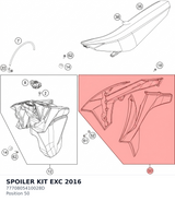 Diagram preview: SPOILER KIT EXC           2016 (7770805410028D)
