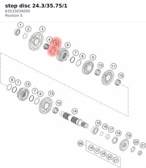 Diagram preview: stop disc 24.3/35.75/1 (63533034000)