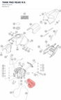 Diagram preview: TANK PAD REAR R/S (90507011070)