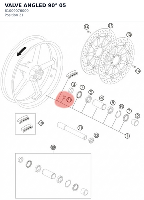 Diagram preview: VALVE ANGLED 90°            05 (61009076000)