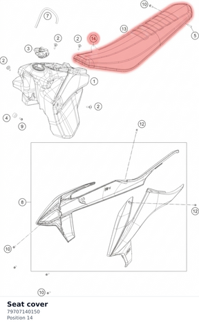 Diagram preview: Seat cover (79707140150)