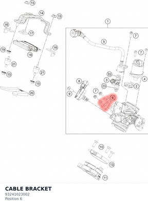 Diagram preview: CABLE BRACKET (93241023002)