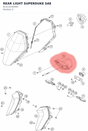 Diagram preview: REAR LIGHT SUPERDUKE SAE (61314140300)