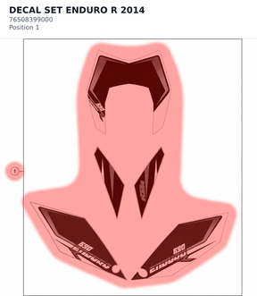 Diagram preview: DECAL SET ENDURO R 2014 (76508399000)