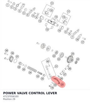 Diagram preview: POWER VALVE CONTROL LEVER (47237056100)