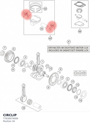 Diagram preview: CIRCLIP (77630074000)
