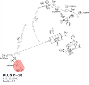 Diagram preview: PLUG D=18 (61915026000)