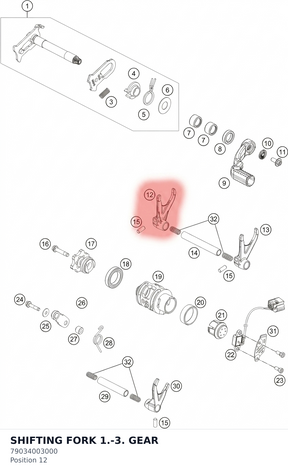 Diagram preview: SHIFTING FORK 1.-3. GEAR (79034003000)