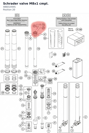 Diagram preview: Schrader valve M8x1 cmpl. (48601494S)