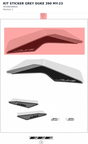Diagram preview: KIT STICKER GREY DUKE 390 MY-23 (94308099600)