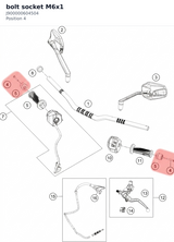 Diagram preview: bolt socket M6x1 (J900000604504)