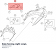 Diagram preview: Side fairing right cmpl. (63608042044)