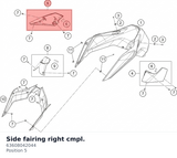 Diagram preview: Side fairing right cmpl. (63608042044)