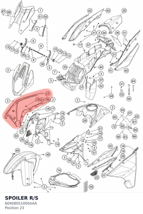 Diagram preview: SPOILER R/S (60408051000AAA)