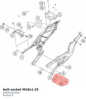 Diagram preview: bolt socket M10x1.25 (J900001011800)