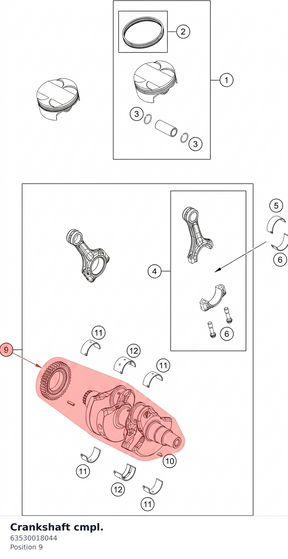 Diagram preview: Crankshaft cmpl. (63530018044)