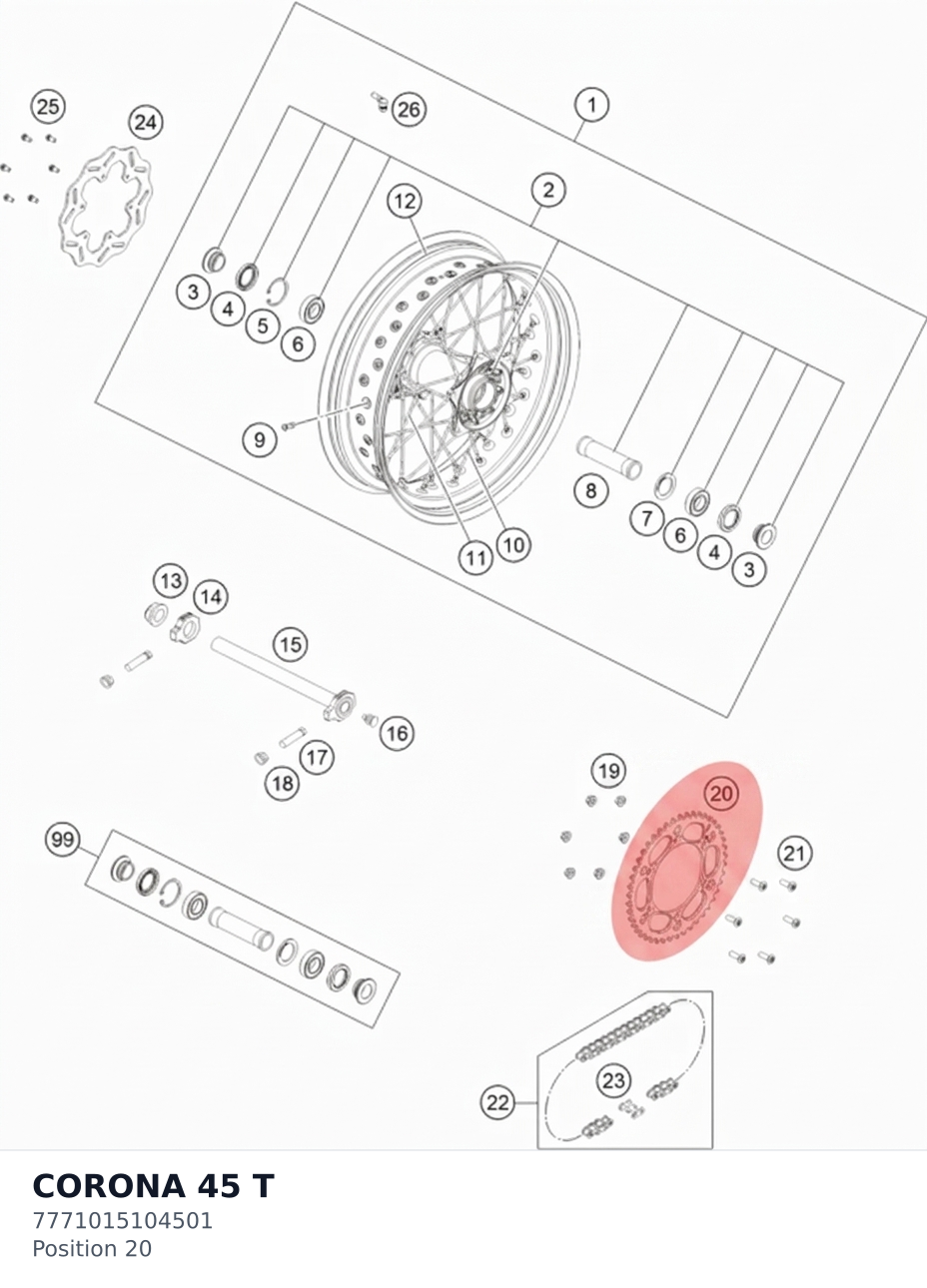 Diagram preview: CORONA 45 T (7771015104501)